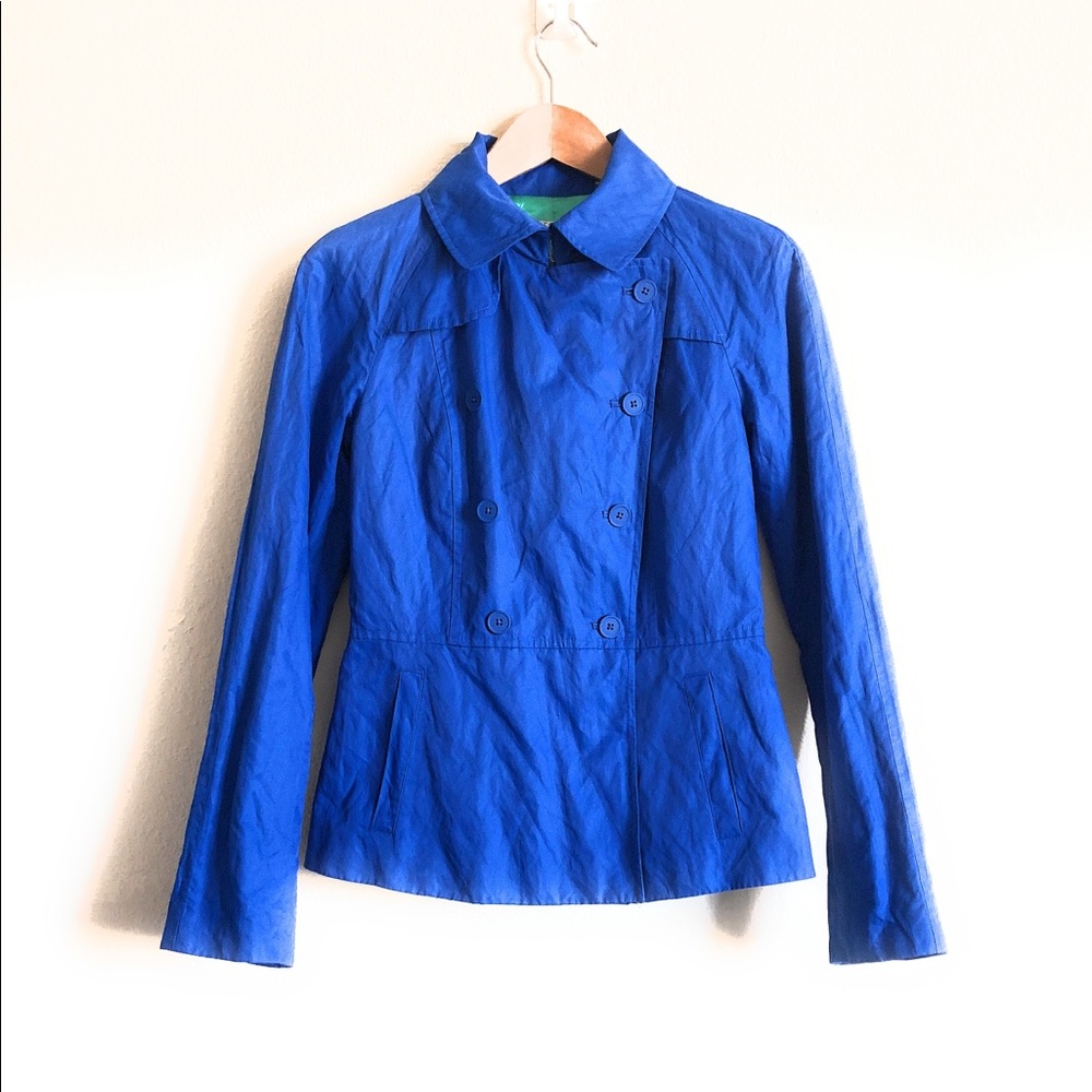 T Tahari Jacket coat Blazer Blue S/P Peplum